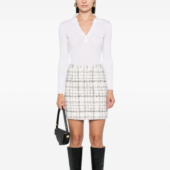 Vince ribbed knit polo top wool silk blend theory Eileen fisher cos everlane - Picture 4 of 8